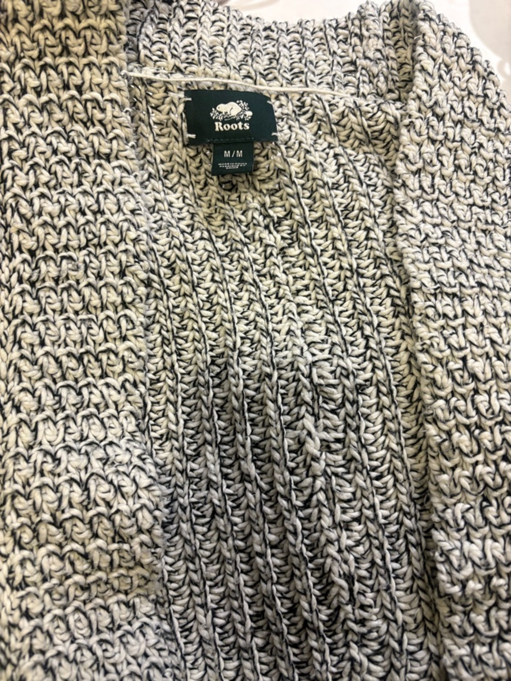 Roots Snowy Fox Open Collar Cardigan